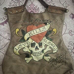 Ed Hardy Love Kills Slowly Tote Bag